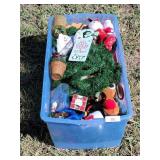 Large Tote Mixed Lot Christmas Decorations