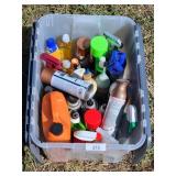 Large Tote Mixed Lot Bottles Cans Paint & More