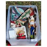 Large Tote Christmas Decor & Nutcracker