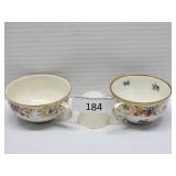 Mixed Lot - 2 Fine Chine Coffee-Tea Cups