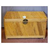 Large Wood & Bamboo Quilt Box - Chest