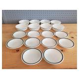 Vintage Corning & Pyrex Emerald Green Stripe Bowls