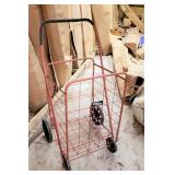 Large Red Folding Cart with Rubberized Grip Handle