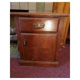 Wood One Drawer Side Table