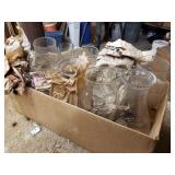 Box Mixed Lot of 10 Oil Lamp Lantern Chimneys