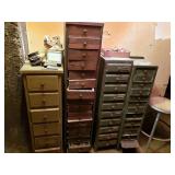 Mixed Lot of Small Drawered Chests w/ Contents