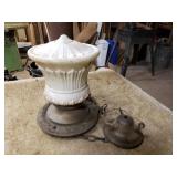 Antique White Globe Hanging Light