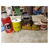 Small Collection of Vintage Containers Cans Bottle