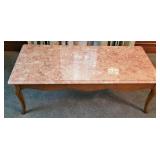 Rectangular Pink Marble Coffee Table