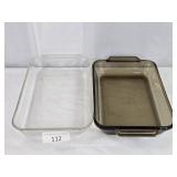 Two Large Anchor Hocking Glass Baking Dishes