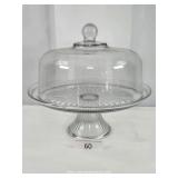 Large Clear Glass Cake - Pie Plate & Cover Server