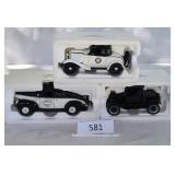 Three 1/32 Die Cast Model Ford Police Toy Cars