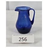 Tiny Indigo Glass Ewer Pitcher