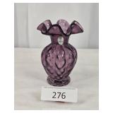Fenton Pale Violet Ruffled Vase