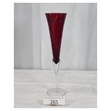 Ruby Glass Hand-Blown Champagne Flute