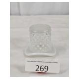 Fenton Milk Glass Silver Crest Hobnail Top Hat