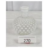 Fenton Milk Glass Silver Crest Hobnail Candleholdr