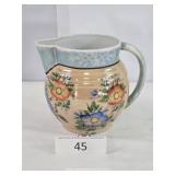 Handpainted Floral Glossy Finish Pitcher - Japan