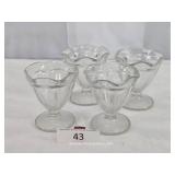 Four Clear Glass Parfait Glasses