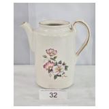 Floral Ceramic Stoneware Pitcher - No Lid