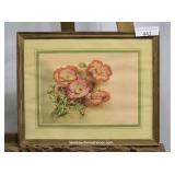 Framed and Matted Floral Print