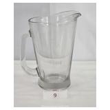 1997 First Place Award Glass Bar Pitcher