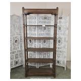 Tall Open Back Five Shelf Bookcase Etagere