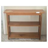 Small Oak Veneer Three-Shelf Bookcase