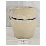 Black Stripe Ceramic Crock Potery Pitcher