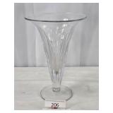Tall Clear Glass Trumpet Style Vase