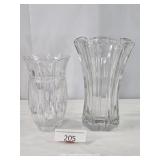 Two Cut Glass Vases