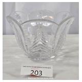 Christmas Tree Themed Cut Glass Bowl