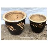 Pair of Decorative Ceramic Plant Pots