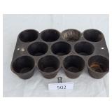 Eleven Cup Cast Iron Muffin Pan