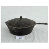 Unmarked Large Cast Iron Chicken Fryer Skillet