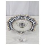Greek Key Theme Ruffled Chip & Dip Platter