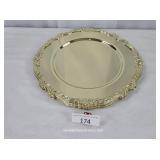 Eight Davco Gold Tone Metal Charger Plates