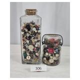 Two Jars Vintage Clothing Buttons