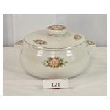 Halls Superior Rose White Soup Serving Dish