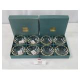 Mikasa Japan 8 Glass Sunbeam Gold Condiment Cups