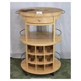 Rolling Cart With Chopping Block Top