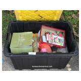 Tote Filled w/ Craft Sewing & Fabric