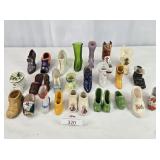 Mixed Lot Vintage Glass & Pottery Shoes