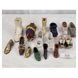 Mixed Lot Vintage Ceramic Pottery Shoes