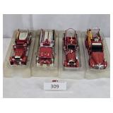 Four Signature Die Cast & Plastic Fire Engines