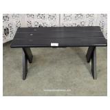 Small Black Painted Wood Bench