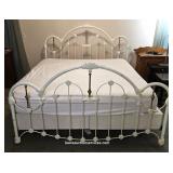 Tubular Steel King Size Bed Cast Iron Accents