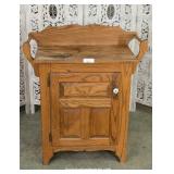 Oak Veneer One Door Wash Basin Stand