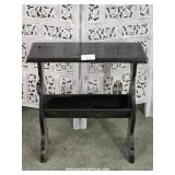 Vintage Black Painted Side Table Magazine Holder