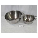 Two Mix & Pour Stainless Mixing Bowls